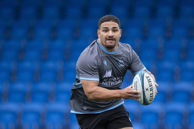 Sione Tuipulotu is focusing on Glasgow Warriors' 1872 Cup second leg with Edinburgh.  (Photo by Ross MacDonald / SNS Group)