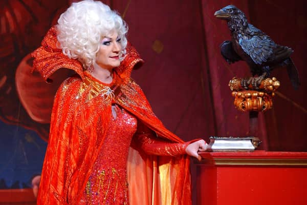 Paul O'Grady as Lily Savage in pantomime in 2004. Picture: Yui Mok/PA