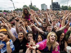 Crowds flocked to Glasgow Green