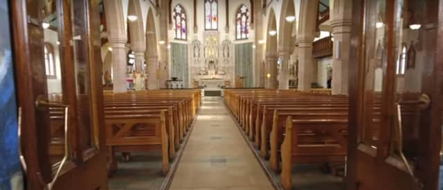 The young parishioner diagnosed with Coronavirus is known to have recently attended a large-scale mass at the at St Augustine RC Church in Coatbridge. PIC: YouTube.