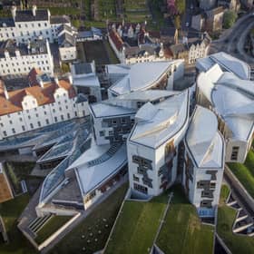The Scottish Parliament building at Holyrood
