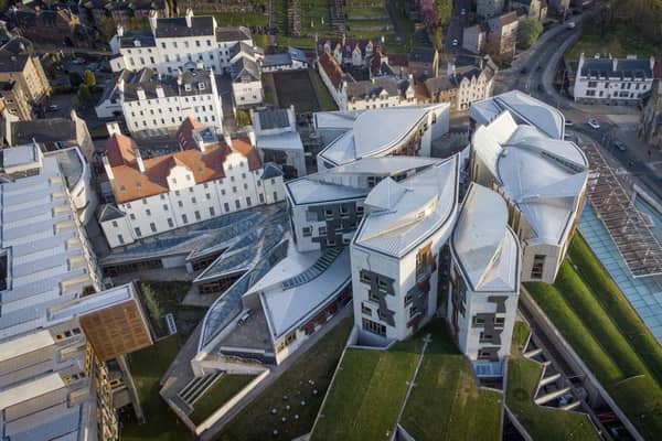 The Scottish Parliament building at Holyrood