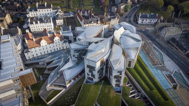 The Scottish Parliament building at Holyrood