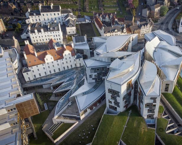 The Scottish Parliament building at Holyrood
