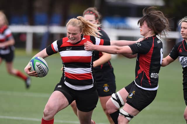 Siobhan Cattigan in action for Stirling County against Stewartry. Tributes have been paid to the forward who has died aged 26. Picture: Paul Devlin/SNS