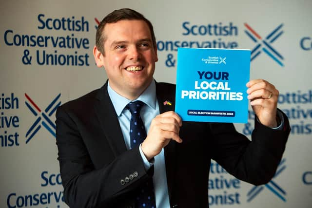 The Scottish Conservative leader Douglas Ross has defended council candidate Judy Lockhart-Hunter after she claimed Scotland ‘has no room' for Syrian refugees (Photo: Andy Buchanan via Getty Images).