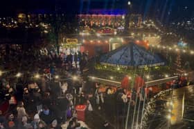 Edinburgh's Christmas Market in East Princes Street Gardens.