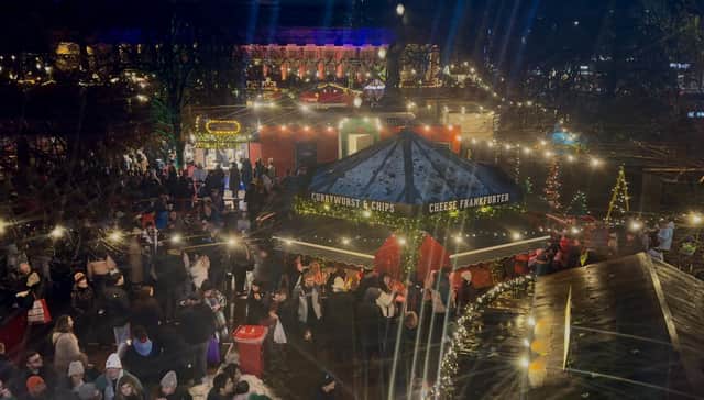 Edinburgh's Christmas Market in East Princes Street Gardens.