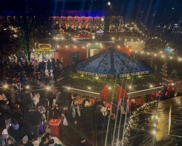 Edinburgh's Christmas Market in East Princes Street Gardens.