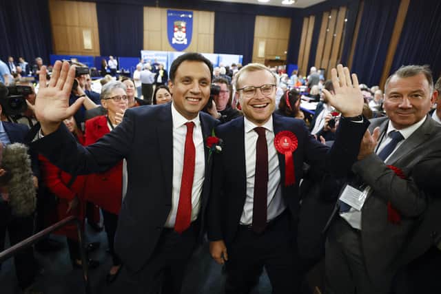 Victory for Michael Shanks, seen with Scottish Labour leader Anas Sarwar, in the Rutherglen and Hamilton West by-election sent a message to both the SNP and the Conservatives (Picture: Jeff J Mitchell/Getty Images)