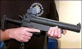 A Police Scotland baton gun.