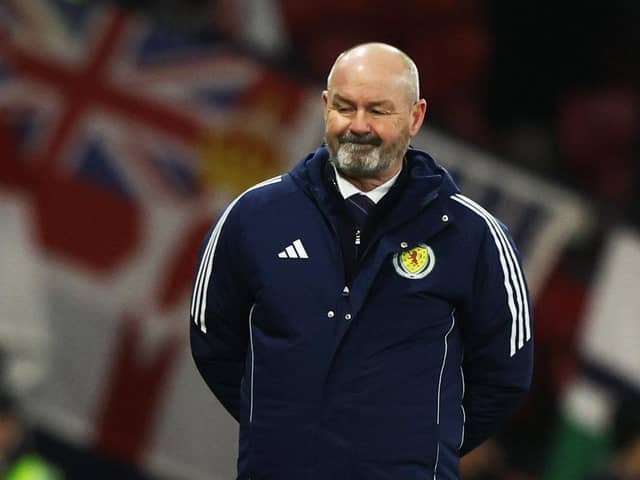 Scotland head coach Steve Clarke grimaces on the touchline during the 1-0 defeat to Northern Ireland at Hampden on Tuesday. (Photo by Craig Williamson / SNS Group)