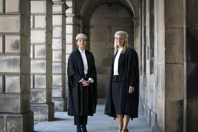 Lord Advocate Dorothy Bain QC (left) and Solicitor General Ruth Charteris QC (right) after the swearing in ceremony at the Court of Session in Edinburgh.