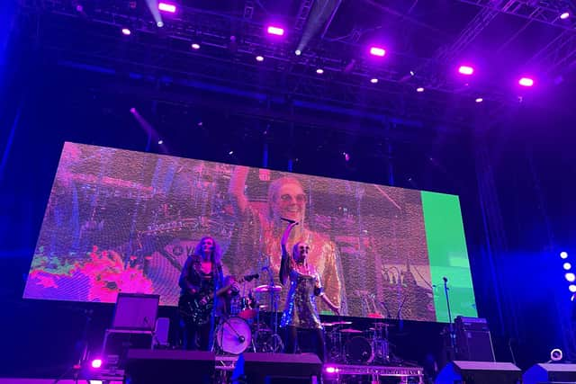 Clare Grogan's Altered Images performed in Princes Street Gardens in the opening event of Edinburgh's Hogmanay festival.