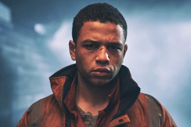 Calvin Demba stars as Baz, a character who encounters a mysterious force in The Rig.