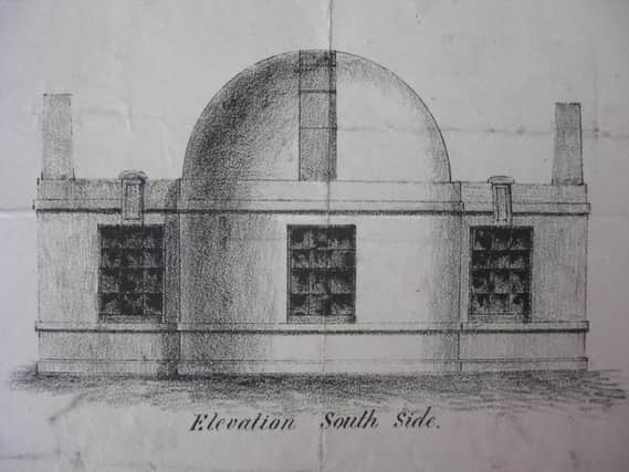 An early 19th Century drawing of the Brisbane Observatory near Largs. PIC: Brisbane Observatory Trust.