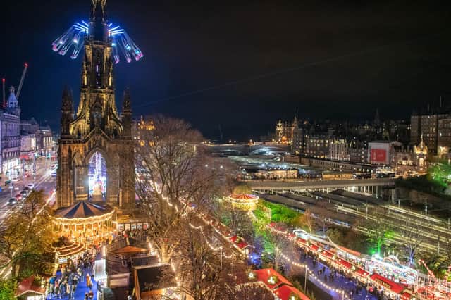 East Princes Street Gardens are normally transformed each year for the city's Christmas festival.