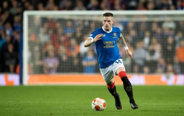 Rangers winger Ryan Kent has been sidelined since suffering a hamstring injury during the Europa League match against Lyon at Ibrox on September 16. (Photo by Craig Foy / SNS Group)