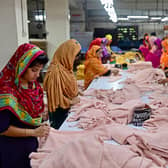 Women work at a garment factory in Savar, on the outskirts of Dhaka, earlier this month. The tenth anniversary of the Rana Plaza garment building collapse will be marked on April 24, a catastrophe that spotlighted the global fashion industry's reliance on developing world labour, working in dangerous and sometimes deadly conditions. Picture: AFP via Getty Images
