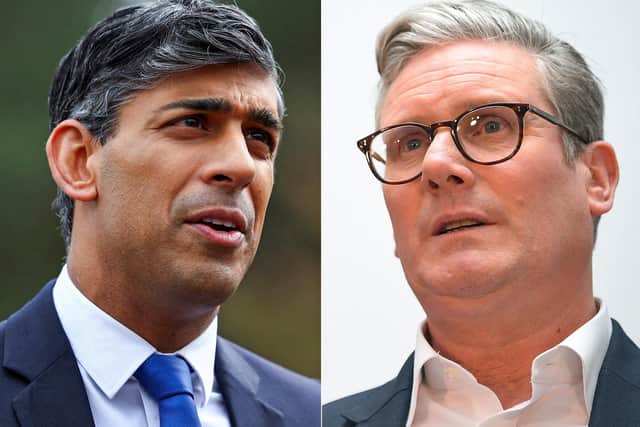 Sir Keir Starmer is set to win a huge general election majority over Rishi Sunak, according to a new mega-poll(Photo by MOLLY DARLINGTONANDY BUCHANAN/POOL/AFP/AFP via Getty Images)