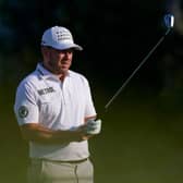 Richie Ramsay sizes up a shot during the second round of the Slync.io Dubai Desert Classic at Emirates Golf Club. Picture: Pedro Salado/Quality Sport Images/Getty Images.