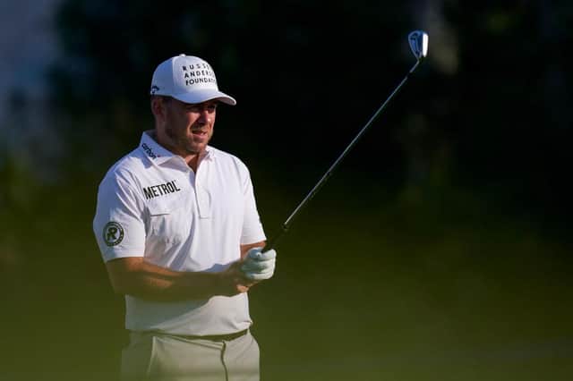 Richie Ramsay sizes up a shot during the second round of the Slync.io Dubai Desert Classic at Emirates Golf Club. Picture: Pedro Salado/Quality Sport Images/Getty Images.