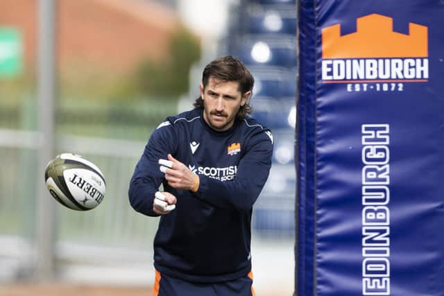 Henry Pyrgos during Edinburgh's open training session at their new stadium. Picture: Paul Devlin/SNS