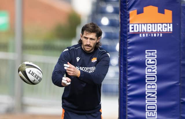 Henry Pyrgos during Edinburgh's open training session at their new stadium. Picture: Paul Devlin/SNS
