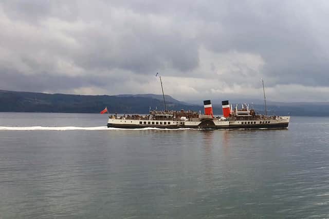 Waverley en route from Dunoon to Rothesay on Friday. Picture: John Devlin