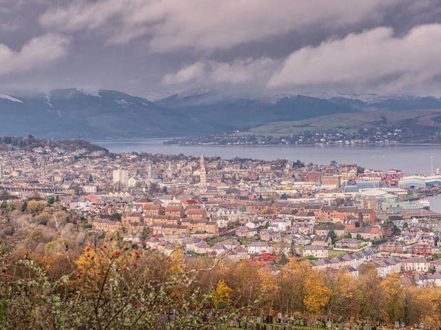 People across Inverclyde, including the town of Greenock (pictured), will see their council tax increase by 5.3 per cent.