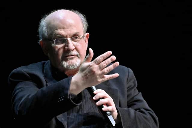 British author Salman Rushdie was repeatedly stabbed during a public appearance in New York state. Picture: Herbert Neubauer/APA/AFP via Getty Images