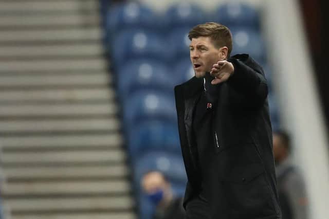 Rangers manager Steven Gerrard. (Photo by RUSSELL CHEYNE / POOL / AFP) (Photo by RUSSELL CHEYNE/POOL/AFP via Getty Images)