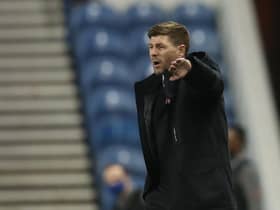 Rangers manager Steven Gerrard. (Photo by RUSSELL CHEYNE / POOL / AFP) (Photo by RUSSELL CHEYNE/POOL/AFP via Getty Images)