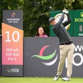 David Law tees off on the 10th hole during the first round of the Horizon Irish Open at Mount Juliet in Thomastown. Picture: Ross Kinnaird/Getty Images.