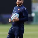 EDINBURGH, SCOTLAND - OCTOBER 23: Luke Crosbie during an Edinburgh Rugby training session at the Hive Stadium, on October 23, 2023, in Edinburgh, Scotland. (Photo by Ross Parker / SNS Group)