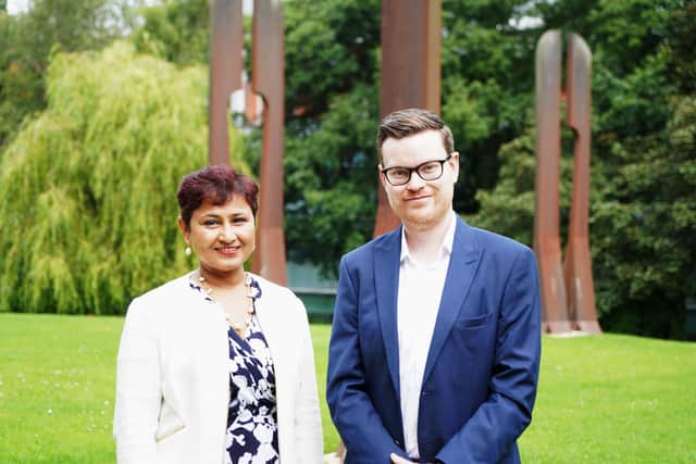 Dr Poonam Malik and Dr Stuart Hannah, two of the founders of Microplate Dx. Picture: contributed.