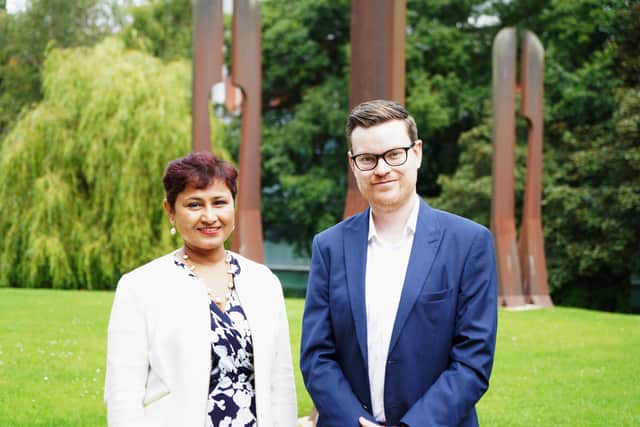 Dr Poonam Malik and Dr Stuart Hannah, two of the founders of Microplate Dx. Picture: contributed.