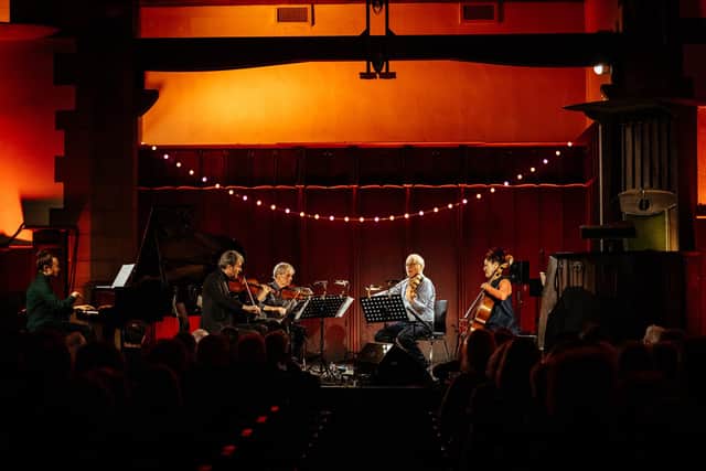 Fergus McCreadle and Mr McFall's Quartet at the Mackintosh Church, Glasgow. PIC: Gaelle Beri for Celtic Connections