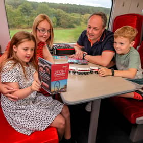Family onboard LNER Azuma