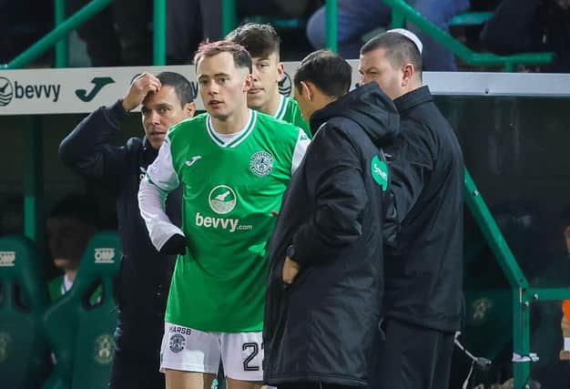 Harry McKirdy came on as a sub in Hibs' 2-2 draw with Motherwell.
