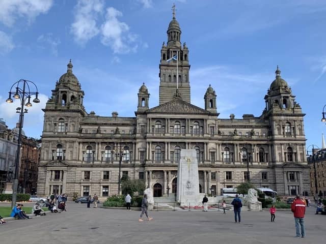 The 2023 UCI Cycling World Championships will see George Square take centre stage as the finish line for road races. Image: Lewis McKenzie/PA Wire.