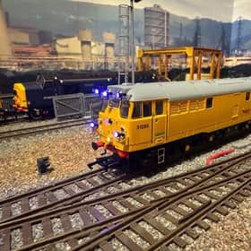 Network Rail Class 31 number 31285 arrives at Swinton TMD