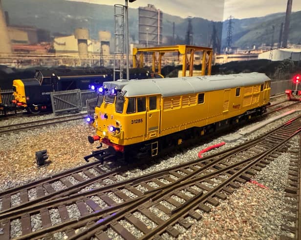 Network Rail Class 31 number 31285 arrives at Swinton TMD