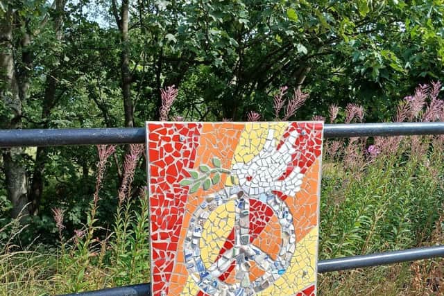 The mosaic for all to enjoy, Dighty Burn, Dundee.