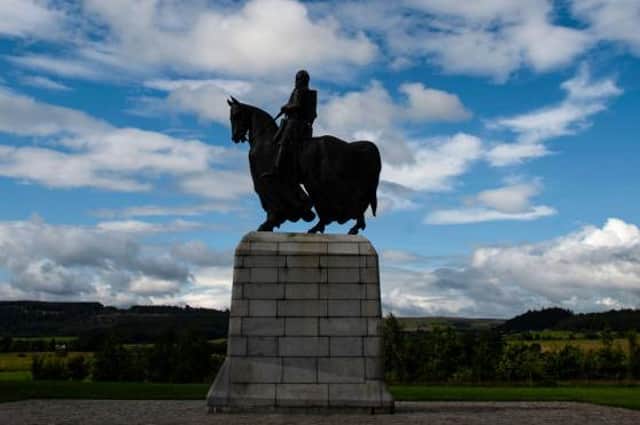 The statue of Robert The Bruce at the site of the Battle of Bannockburn is pictured in Stirling, central Scotland on August 7, 2019. (Photo by Andy Buchanan / AFP) (Photo by ANDY BUCHANAN/AFP via Getty Images)