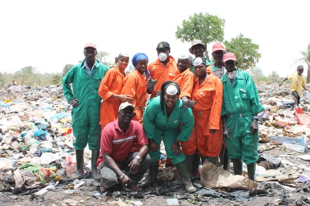 WasteAid trainees in The Gambia managing waste safely and sustainably. Picture: contributed.