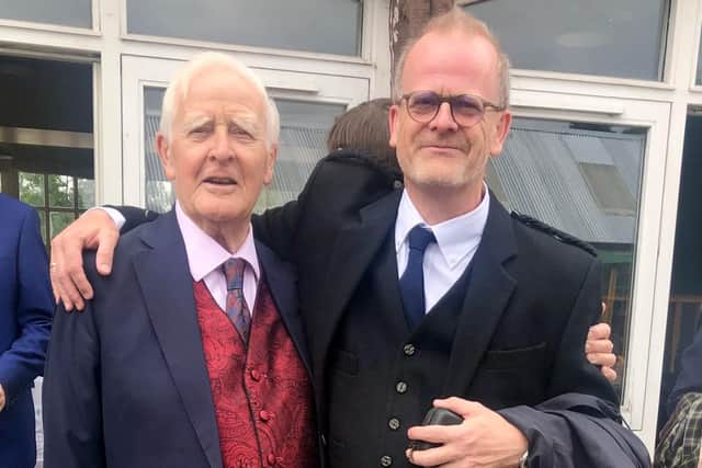 Tim with his father David Cornwell, also know as John le Carré