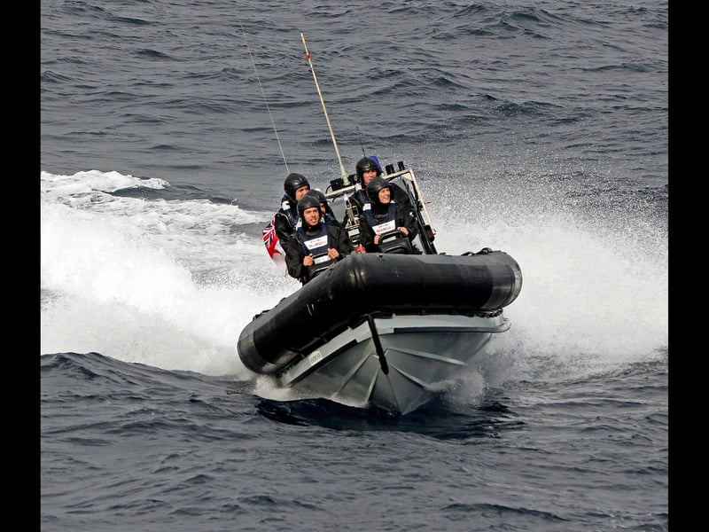 On the 2nd November 2016, HMS Duncan carried out a Quickdraw exercise to simulate the ship being attacked by a small waterborne craft. The ship's seaboat was launched to help simulate this. At the time HMS Duncan was undergoing tasking as part of the Standing NATO Maritime Group 1 (SNMG1) Taskgroup.