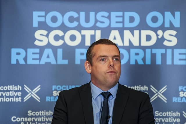 Douglas Ross unveils his party's new economic policy - but Brian Monteith writes it only pulls its punches. Picture: Lisa Ferguson