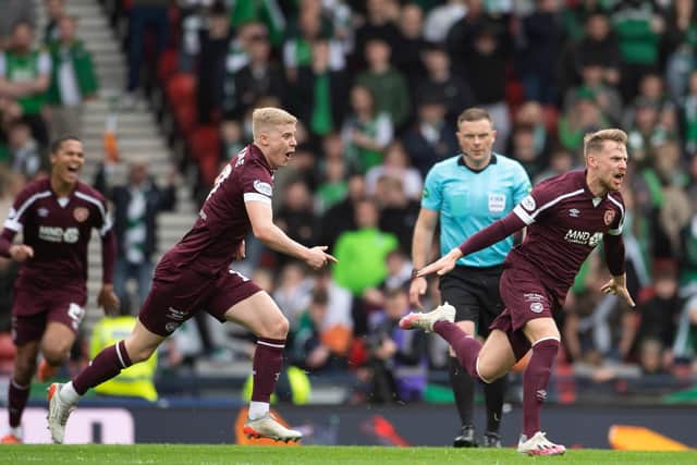 Hearts' Stephen Kingsley scored what proved to be the winning goal the last time the Gorgie side faced Hibs, in the semi-final of last season's Scottish Cup at Hampden. Photo by Paul Devlin / SNS Group